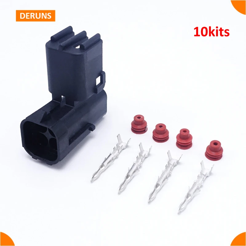 10Kits Delphi 4Pin/Way New Brand Male Automotive Waterproof Electrical Wire Connector Plug Set
10Kits Delphi 4Pin/Way New Brand Male Automotive Waterproof Electrical Wire Connector Plug Set