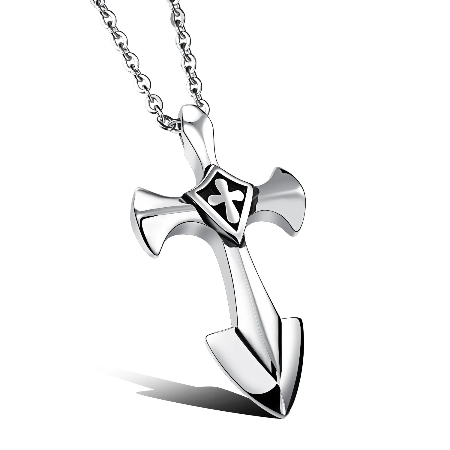 Stainless Steel Crusades Cross Pendant Men Necklace Punk Rock Style With 50cm Link Chain Polishing Jewelry Gift
Stainless Steel Crusades Cross Pendant Men Necklace Punk Rock Style With 50cm Link Chain Polishing Jewelry Gift