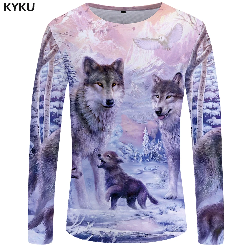 KYKU Wolf T shirt Men Long sleeve shirt Love Streetwear Snow Graphic Mountain Clothes Jungle 3d T-shirt Hip hop Mens Clothing
KYKU Wolf T shirt Men Long sleeve shirt Love Streetwear Snow Graphic Mountain Clothes Jungle 3d T-shirt Hip hop Mens Clothing