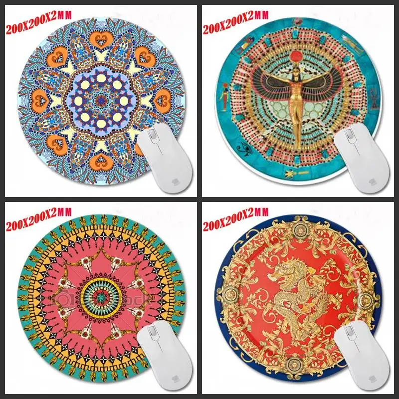 Mairuige Hot Sales 20X20CM Custom-printed Persian Carpet Style Art Circular Mouse Mat for The Speed Control of The Player's Gift
Mairuige Hot Sales 20X20CM Custom-printed Persian Carpet Style Art Circular Mouse Mat for The Speed Control of The Player's Gift