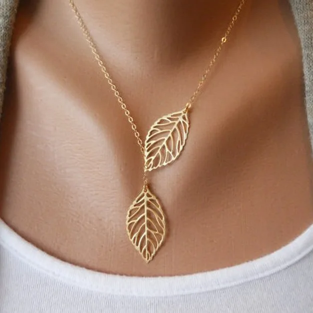 New Fashion Multi Layer Necklace Women Double Leaf Silver Necklace Girls Fashion Colar Choker Necklace Chain Accessories
New Fashion Multi Layer Necklace Women Double Leaf Silver Necklace Girls Fashion Colar Choker Necklace Chain Accessories