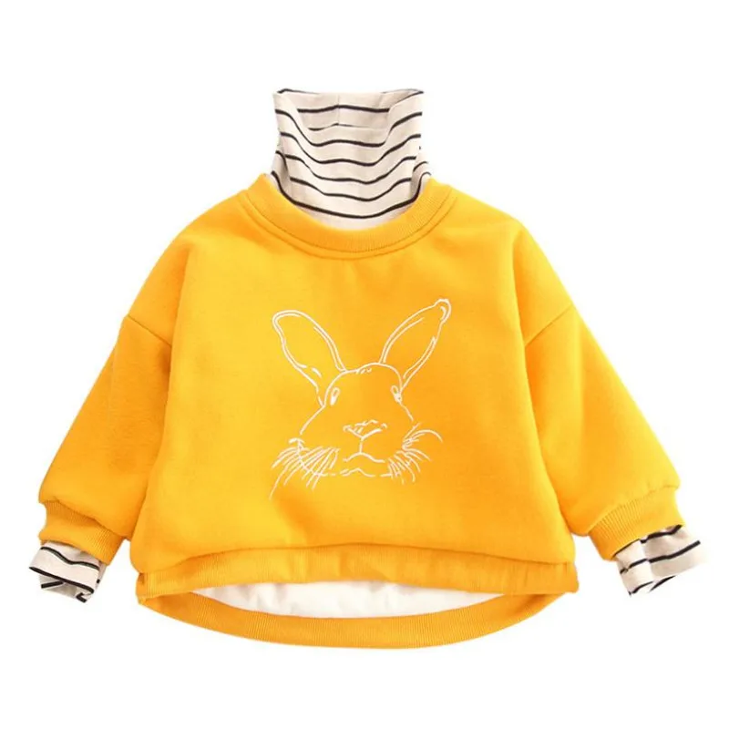 DFXD 2018 New Winter Korean Toddler Girls Long Sleeve Cartoon Rabbit Print Striped Spliced Plus Velvet Thick Pullover Swaetshirt
DFXD 2018 New Winter Korean Toddler Girls Long Sleeve Cartoon Rabbit Print Striped Spliced Plus Velvet Thick Pullover Swaetshirt