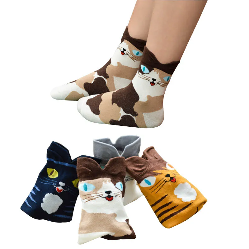 4 Pairs Autumn Winter Long Section Of Three-dimensional Cat Wild Series Korean CartoonSocks Cotton Tube Breathable Cotton Meias
4 Pairs Autumn Winter Long Section Of Three-dimensional Cat Wild Series Korean CartoonSocks Cotton Tube Breathable Cotton Meias