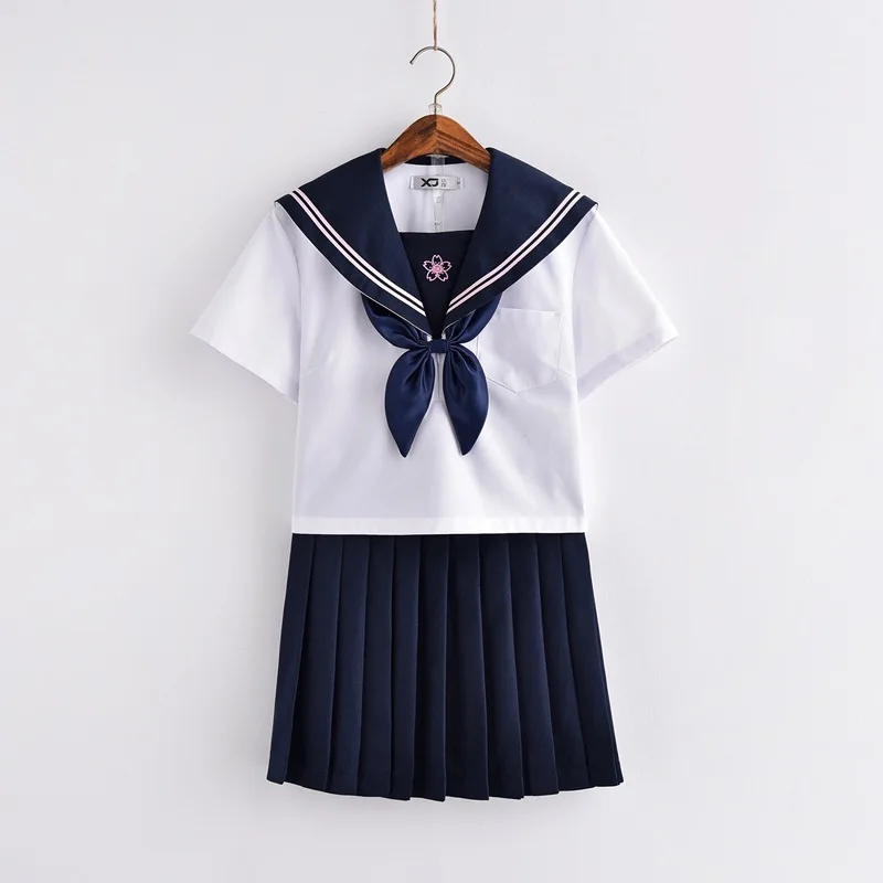 Jk School Uniforms For Girls Pink Cherry Blossom Embroidery Student Suit Short Sleeve Japanese Women College Sailors Uniform XXl
Jk School Uniforms For Girls Pink Cherry Blossom Embroidery Student Suit Short Sleeve Japanese Women College Sailors Uniform XXl