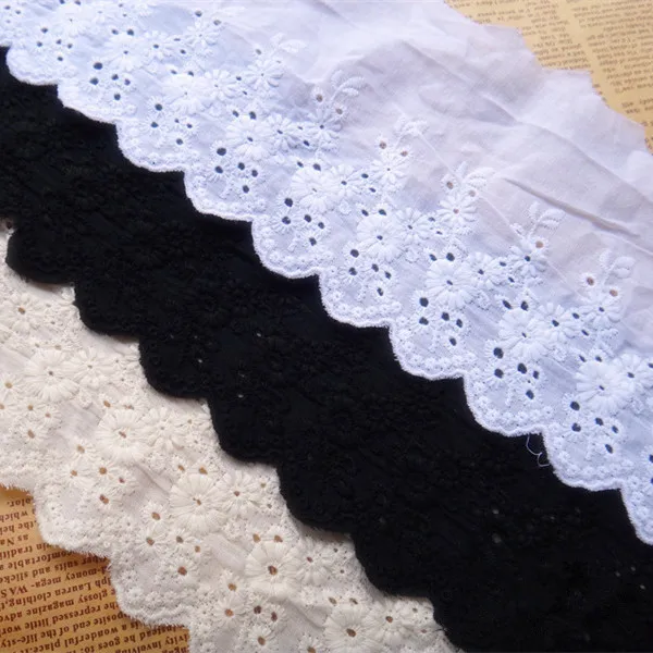 5yards/pack 11cm/4.33'' Beige,Black,White Cotton Lace Fabric Embroidered Lace DIY Accessary Drop Shipping
5yards/pack 11cm/4.33'' Beige,Black,White Cotton Lace Fabric Embroidered Lace DIY Accessary Drop Shipping