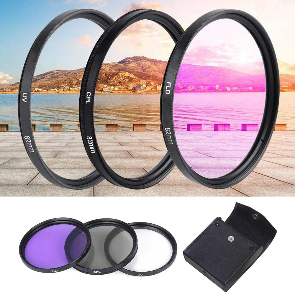 49 52 55 58 62 67 72 77 82MM FLD UV CPL with Box 3 in 1 Lens Filter Set for Canon Nikon Sony Pentax Camera Lens
49 52 55 58 62 67 72 77 82MM FLD UV CPL with Box 3 in 1 Lens Filter Set for Canon Nikon Sony Pentax Camera Lens