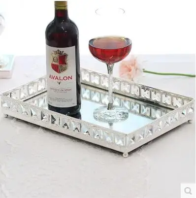 fashion 37*25cm rectangle galss mirror crystal decor metal Serving Tray glass mirror tray cutlery tray for storage tray FT040
fashion 37*25cm rectangle galss mirror crystal decor metal Serving Tray glass mirror tray cutlery tray for storage tray FT040