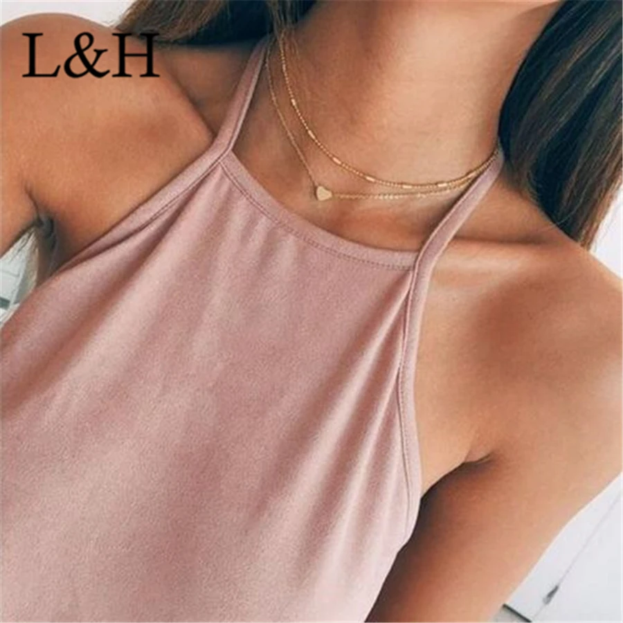 L & H очарование Стелла двойной рог ожерелье с кулоном в форме сердца 2018 femmes фаза