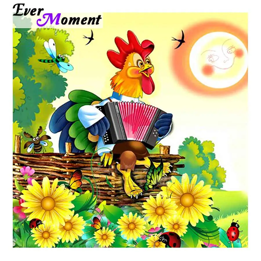 Ever Moment Diamond Painting Cock Playing Accordion Home Decoration Picture Of Rhinestone Full Square Diamond Embroidery 3F557
Ever Moment Diamond Painting Cock Playing Accordion Home Decoration Picture Of Rhinestone Full Square Diamond Embroidery 3F557