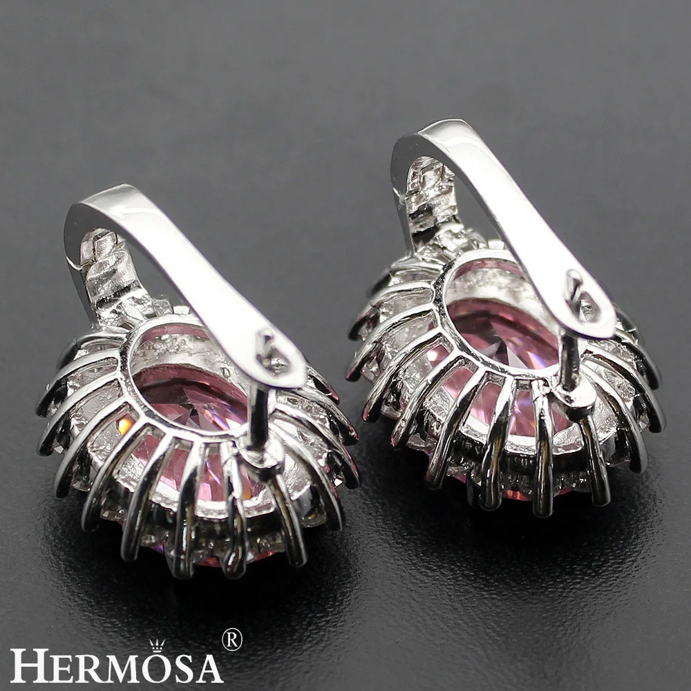 Hermosa Jewelry Advanced Fashion Set Pink Topza 925 Sterling Silver Women Ring+ Earrings 7.5# BK046
Hermosa Jewelry Advanced Fashion Set Pink Topza 925 Sterling Silver Women Ring+ Earrings 7.5# BK046