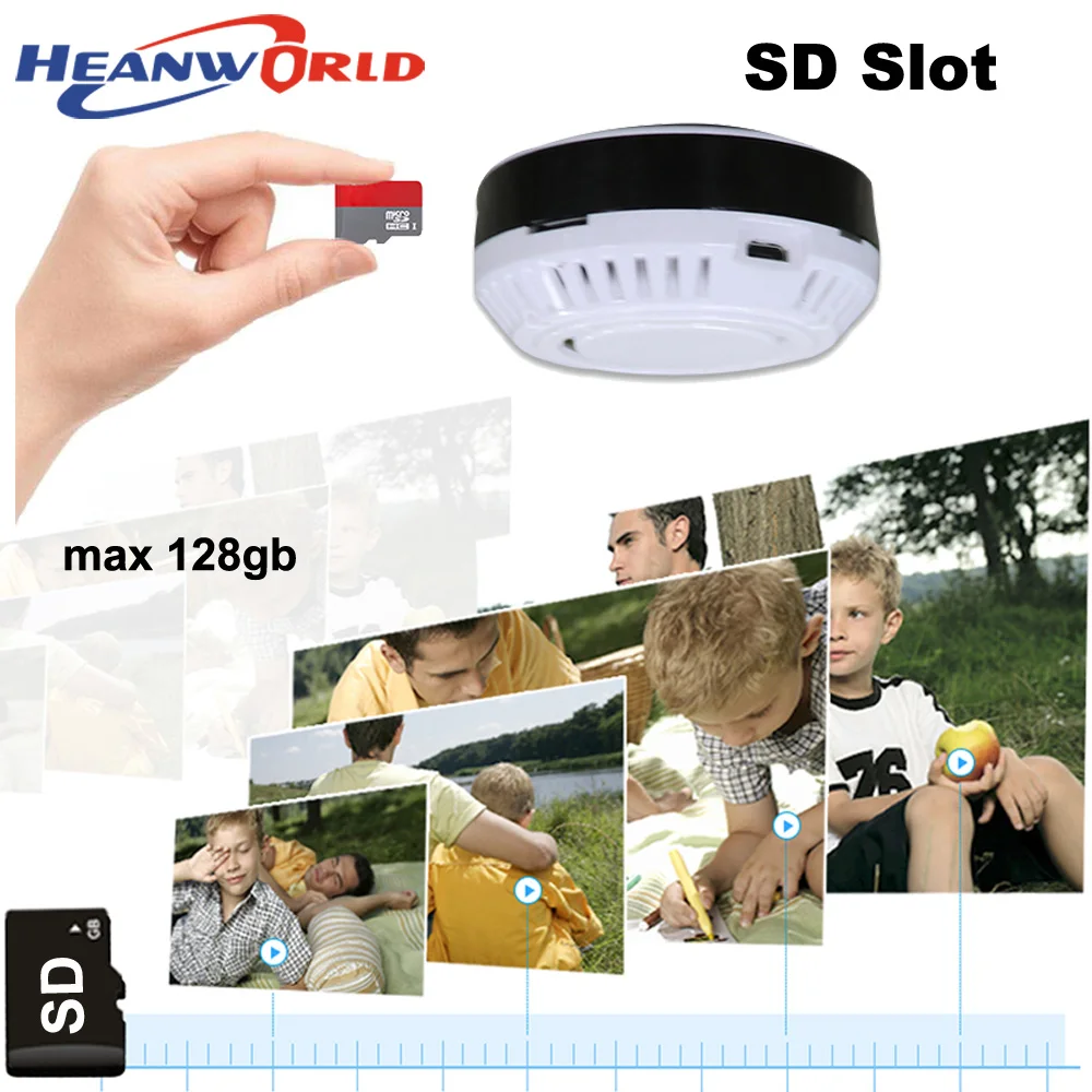 Умная веб-камера Heanworld 360 градусов Беспроводная мини-камера 960P Wi-Fi ночное видение
