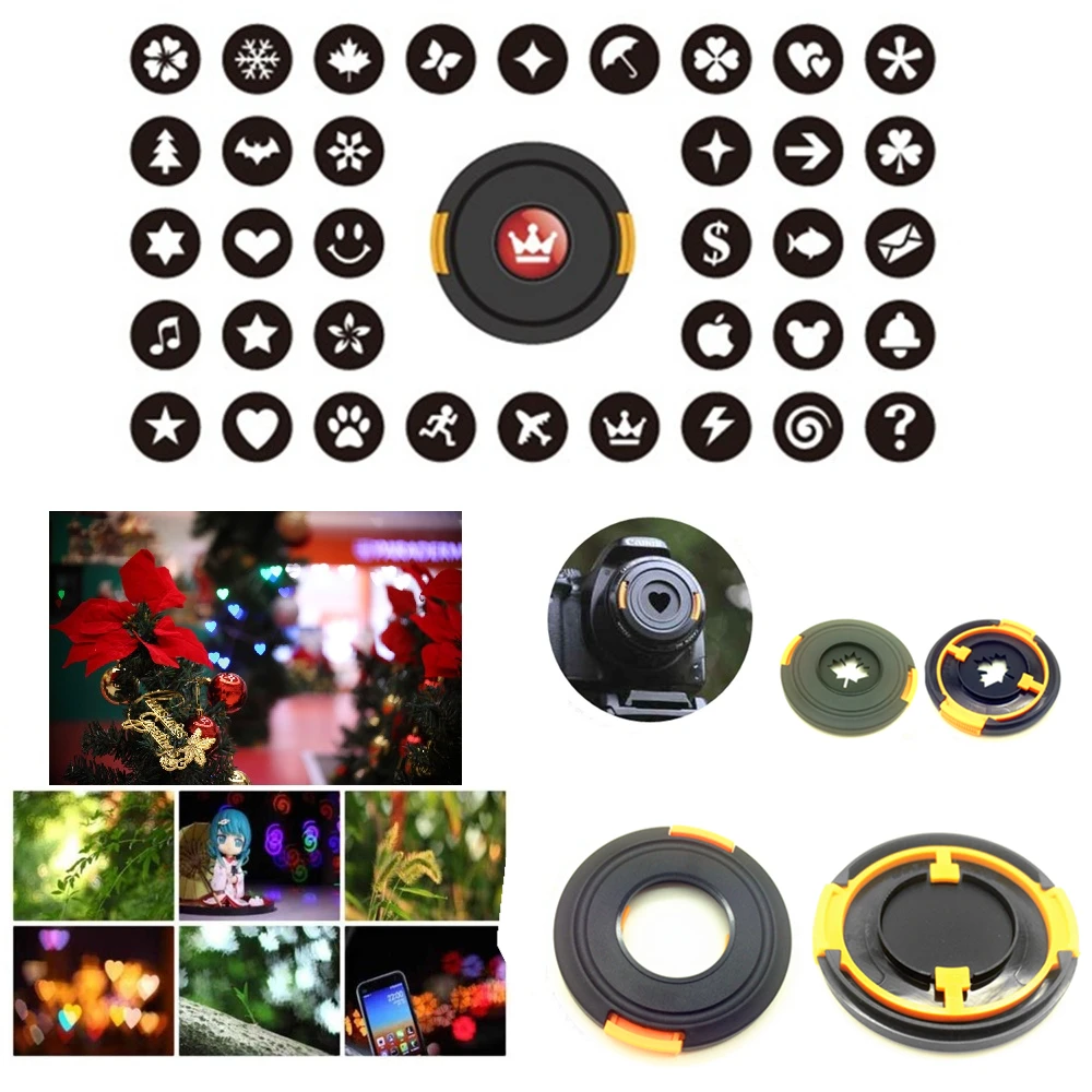 Bokeh Masters Kit Bokeh Effect Lens Cap Cover Filter for Artistic Romantic Night Scene Photography Canon Nikon Yongnuo Lenses
Bokeh Masters Kit Bokeh Effect Lens Cap Cover Filter for Artistic Romantic Night Scene Photography Canon Nikon Yongnuo Lenses