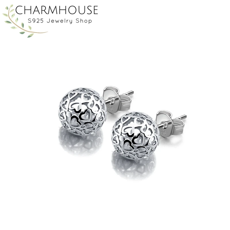 Charmhouse 925 Silver Stud Earrings for Women Korea Style Hollow Ball Earing Wedding Bridal Jewelry Brincos Best Friend Gifts
Charmhouse 925 Silver Stud Earrings for Women Korea Style Hollow Ball Earing Wedding Bridal Jewelry Brincos Best Friend Gifts