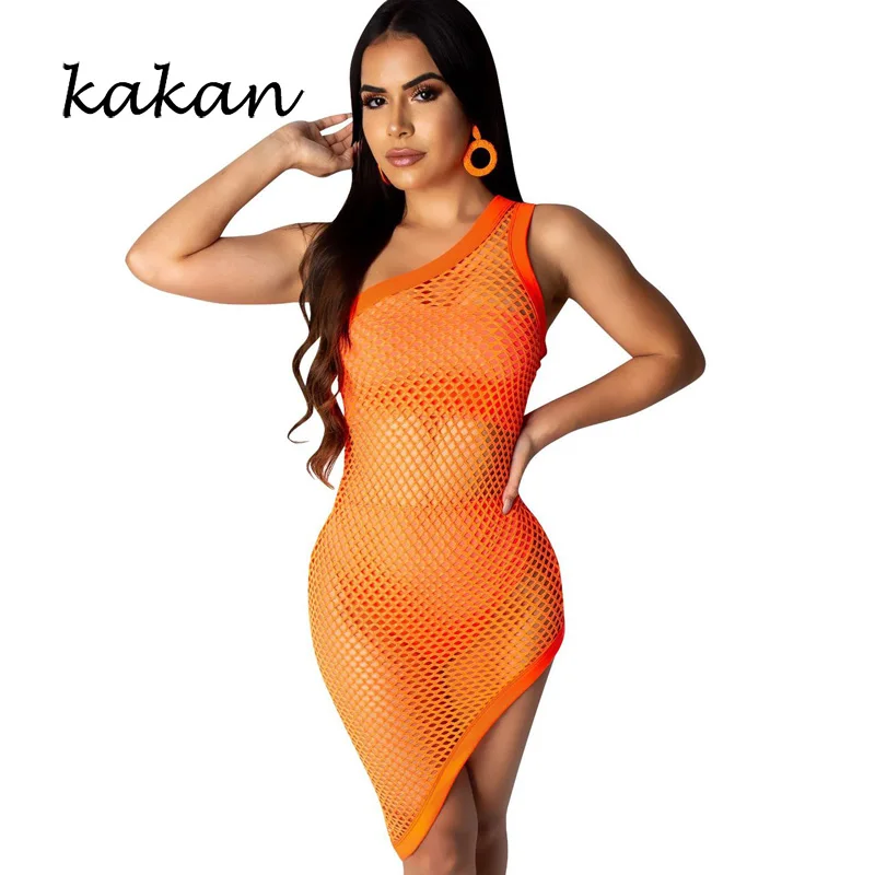Kakan sexy big mesh print dress three-piece sexy nightclub diagonal shoulder irregular perspective dress party dress
Kakan sexy big mesh print dress three-piece sexy nightclub diagonal shoulder irregular perspective dress party dress
