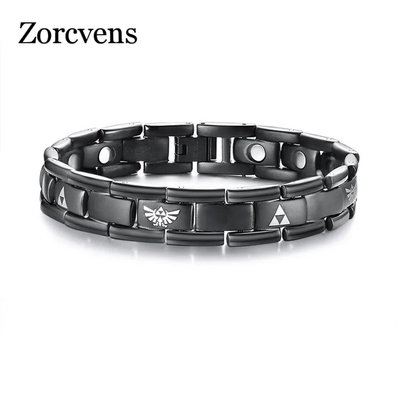 ZORCVENS Stylish Zelda Charm Magnetic Bracelets for Men Black Stainless Steel Health Bio Energy Wrist Bracelets Bangles
ZORCVENS Stylish Zelda Charm Magnetic Bracelets for Men Black Stainless Steel Health Bio Energy Wrist Bracelets Bangles