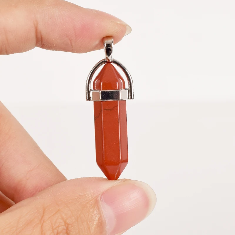 Tumbled Stone Natural Hexagonal Column red jasper Reiki Pendulum Pendant polished Healing Mineral Quartz Crystal Home Decoration
Tumbled Stone Natural Hexagonal Column red jasper Reiki Pendulum Pendant polished Healing Mineral Quartz Crystal Home Decoration