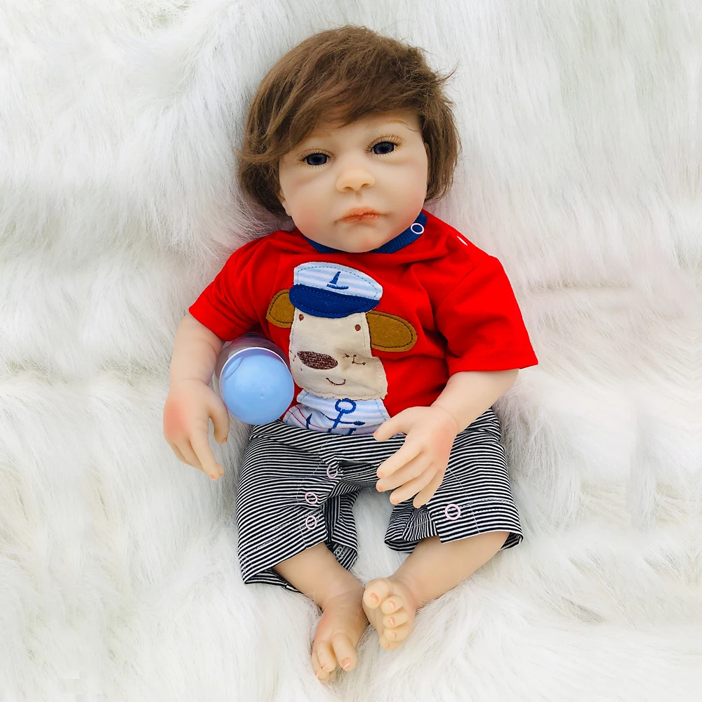 45CM Realista Silicone Reborn boy Fashion Baby Dolls and Red puppy clothes For Children Birthday Gift Bebes Reborn Dolls SDK-133
45CM Realista Silicone Reborn boy Fashion Baby Dolls and Red puppy clothes For Children Birthday Gift Bebes Reborn Dolls SDK-133