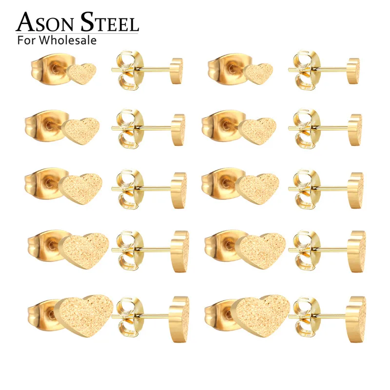 ASONSTEEL Heart Earring Fashion Jewelry Size 4mm to 8mm Stainless Steel 10pairs/lot Stud Earrings Wholesale Collier Brinco Gift
ASONSTEEL Heart Earring Fashion Jewelry Size 4mm to 8mm Stainless Steel 10pairs/lot Stud Earrings Wholesale Collier Brinco Gift