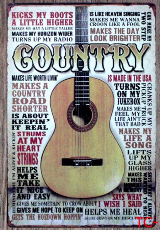 1pc Music Guitar Country Songs plaques Tin Plate Sign wall man cave Decoration Poster metal vintage retro shabby decor shop
1pc Music Guitar Country Songs plaques Tin Plate Sign wall man cave Decoration Poster metal vintage retro shabby decor shop
