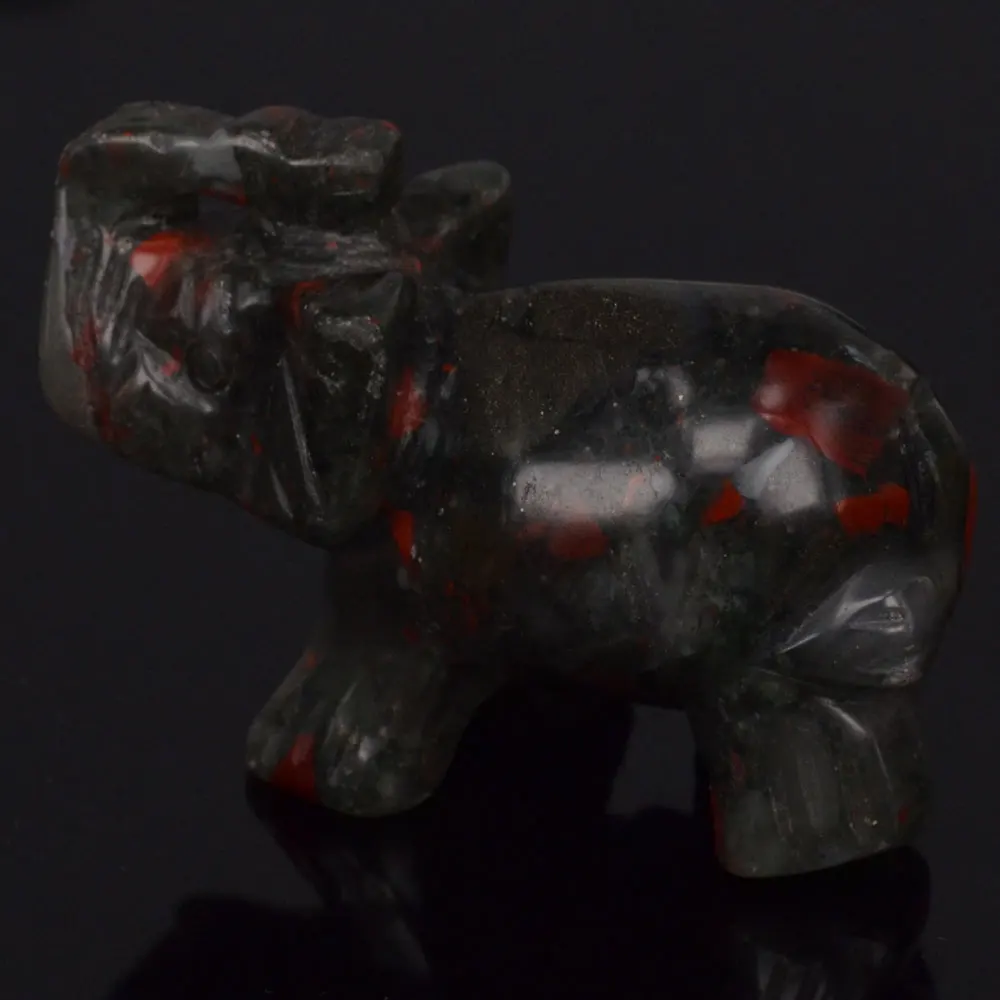 Blood Stone Crystal Elephant Carved Figurine Stone Chakra Healing Reiki Stone Feng Shui Crafts
Blood Stone Crystal Elephant Carved Figurine Stone Chakra Healing Reiki Stone Feng Shui Crafts