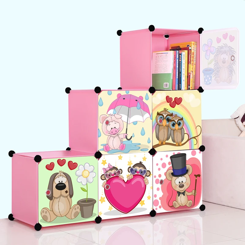 Carton Pink Simple shelf for children's bookcase modern simple and easy combination door plastic storage cabinet creative
Carton Pink Simple shelf for children's bookcase modern simple and easy combination door plastic storage cabinet creative