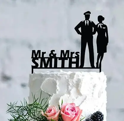 Personalized Pilot and stewardess couple wedding Acrylic cake toppers bridal shower engagement party decorations
Personalized Pilot and stewardess couple wedding Acrylic cake toppers bridal shower engagement party decorations