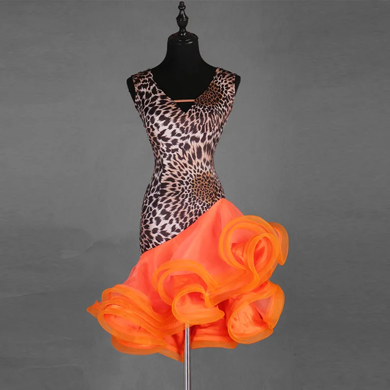 Latin Dance Clothes Leopard Print Custom made Sexy V-Neck Women'S Latin Dance Professional Competition Performance Dress DQL235
Latin Dance Clothes Leopard Print Custom made Sexy V-Neck Women'S Latin Dance Professional Competition Performance Dress DQL235