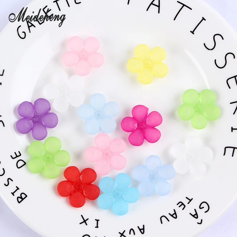 Acrylic colorful flower Beads for Jewelry Making Translucent Dull Polish Handmade DIY Craft Accessories 22mm
Acrylic colorful flower Beads for Jewelry Making Translucent Dull Polish Handmade DIY Craft Accessories 22mm
