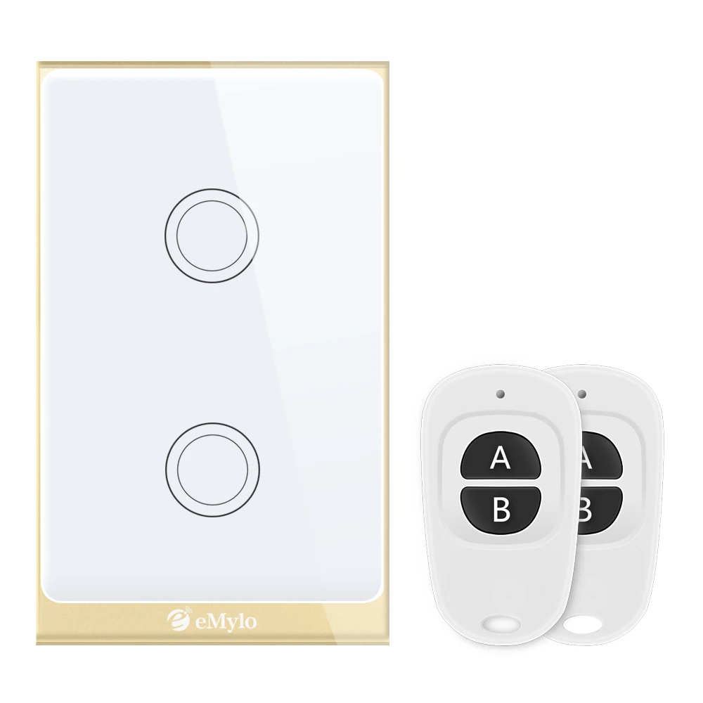 eMylo WIFI Touch Light Switch Smart Switch AC 220V 2ch 433mhz Wireless Remote Control Switch Timer For Smart Life Google Home
eMylo WIFI Touch Light Switch Smart Switch AC 220V 2ch 433mhz Wireless Remote Control Switch Timer For Smart Life Google Home