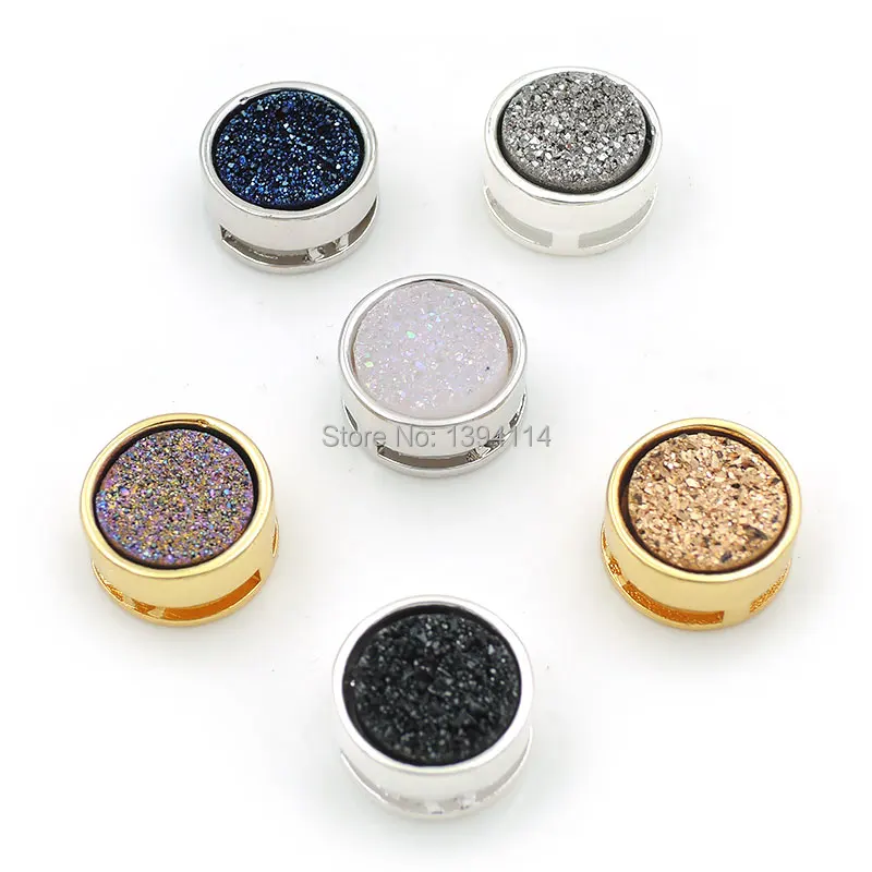 10mm 12mm Titanium Gold/Silve/Rainbow/Blue/Black/AB Colors Agate Druzy Round Setting Beads Fit For Making DIY Bracelets Jewelry
10mm 12mm Titanium Gold/Silve/Rainbow/Blue/Black/AB Colors Agate Druzy Round Setting Beads Fit For Making DIY Bracelets Jewelry