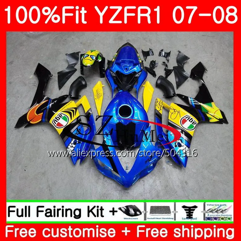 Впрыска боди для YAMAHA YZF R1 YZF 1000 R 1 07 08 64SH4 YZF1000 YZFR1 07 08 граффити синий YZF-1000 YZF-R1 2007 2008 обтекатель
Впрыска боди для YAMAHA YZF R1 YZF 1000 R 1 07 08 64SH4 YZF1000 YZFR1 07 08 граффити синий YZF-1000 YZF-R1 2007 2008 обтекатель
