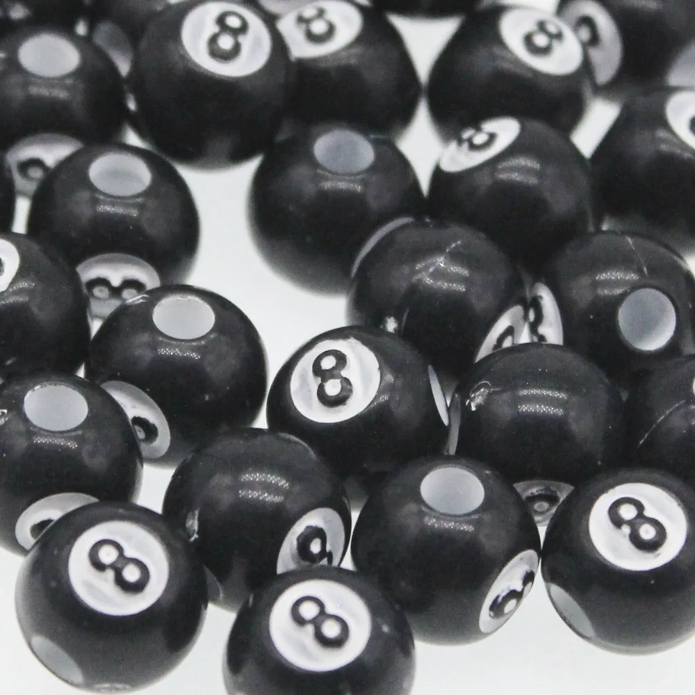 CHONGAI 50Pcs Acrylic Big Hole Billiards Black 8 Word Ball Beads For Jewelry Making
CHONGAI 50Pcs Acrylic Big Hole Billiards Black 8 Word Ball Beads For Jewelry Making