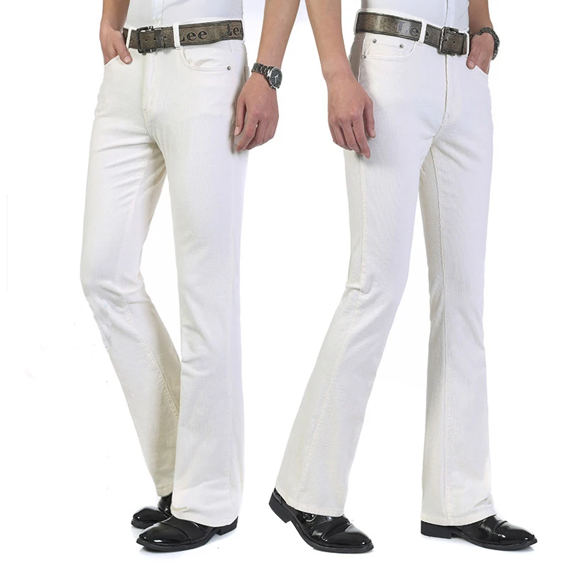 New Men's Middle Waist Stretch Slim Micro Bell Trousers Casual Small Bell Denim Pants Gentleman Wide Leg Jeans High Quality
New Men's Middle Waist Stretch Slim Micro Bell Trousers Casual Small Bell Denim Pants Gentleman Wide Leg Jeans High Quality