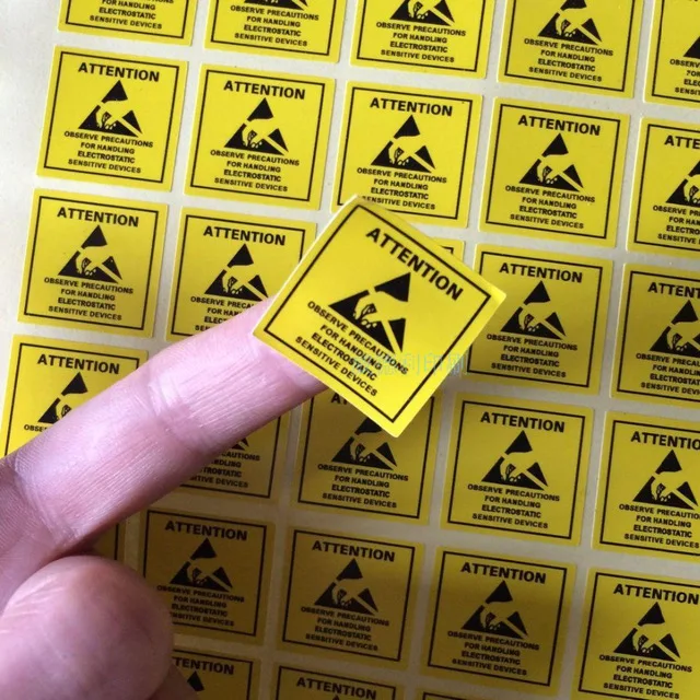 4.8*4.8cm ATTENTION Sticker Adhesive Label for ESD Anti Static Sensitive Device Electronic Shielding Anti-Static Party Packing
4.8*4.8cm ATTENTION Sticker Adhesive Label for ESD Anti Static Sensitive Device Electronic Shielding Anti-Static Party Packing