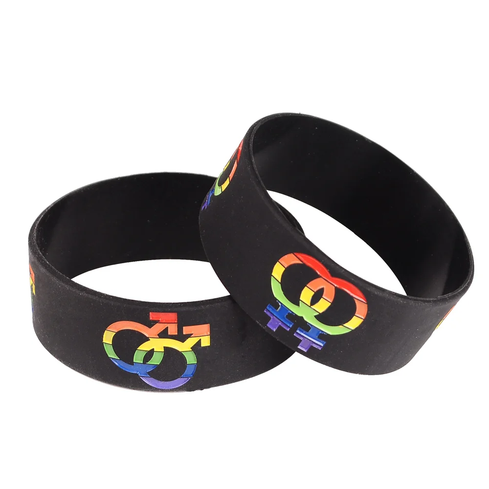 Высококачественный силиконовый браслет Pride с логотипом LGBT модные украшения