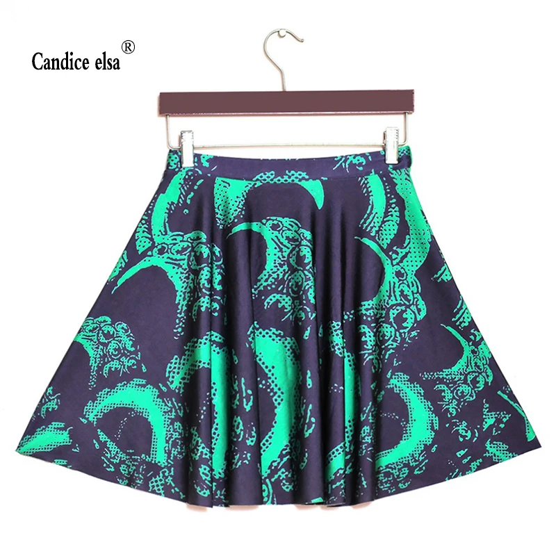 CANDICE ELSA woman skirts digital printing wholesale green dragon pleated skirt Skt1173
CANDICE ELSA woman skirts digital printing wholesale green dragon pleated skirt Skt1173