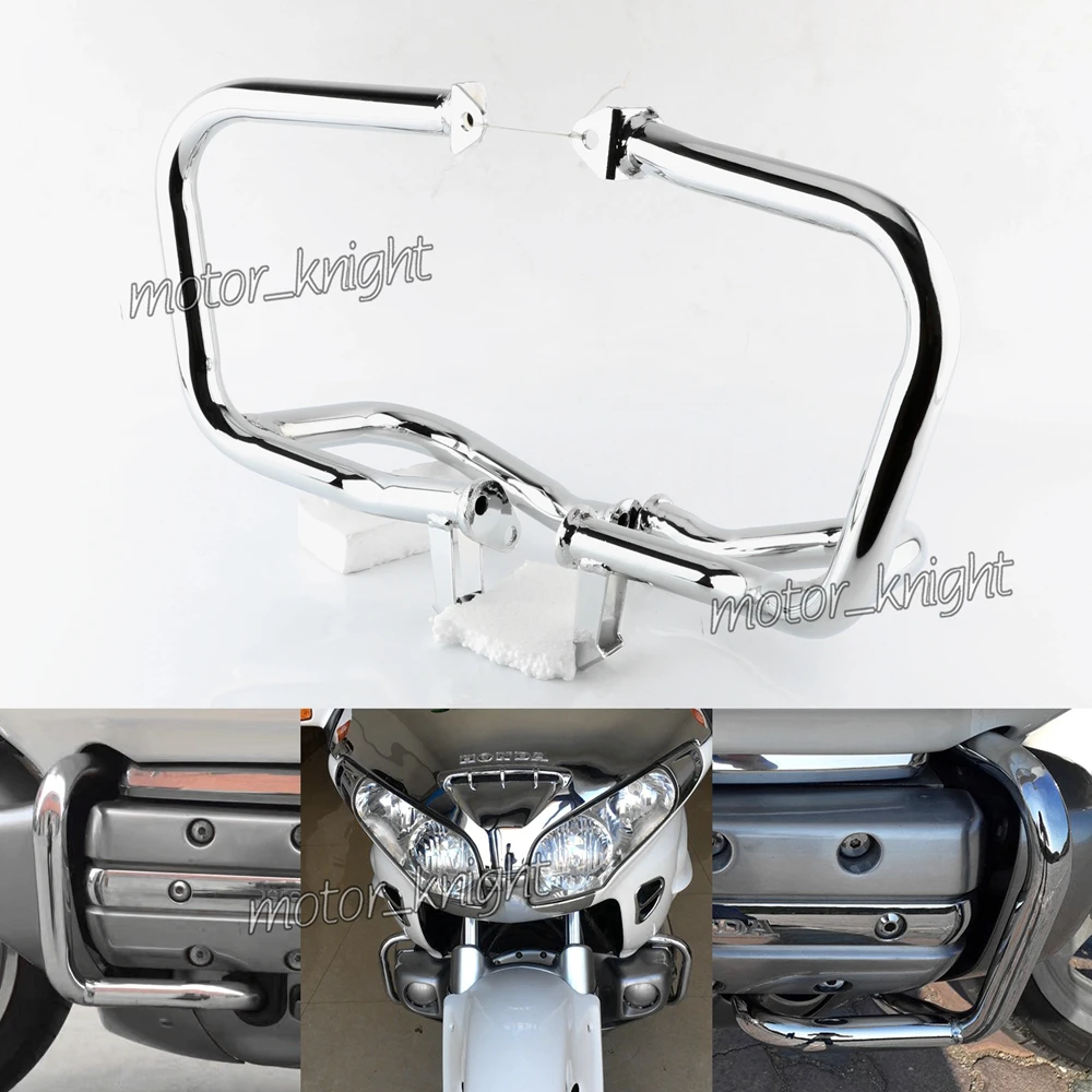 Передние защитные бамперы для двигателя, защита для шоссе для Honda Goldwing GL1800 GL1800A 2001-2016, детали для защиты от падения мотоцикла
Передние защитные бамперы для двигателя, защита для шоссе для Honda Goldwing GL1800 GL1800A 2001-2016, детали для защиты от падения мотоцикла