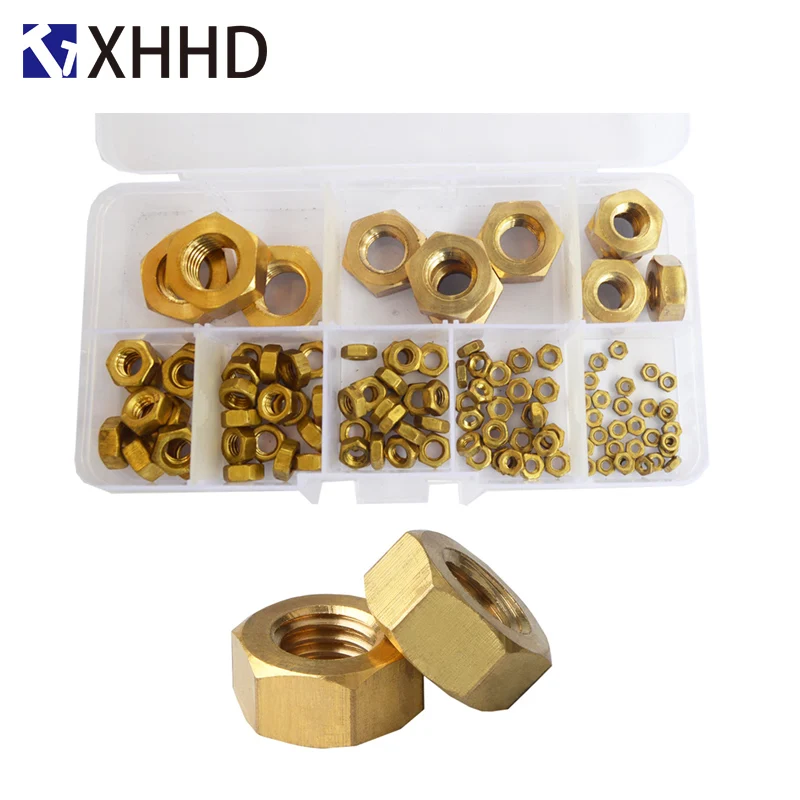 Brass Hex Nut Metric Hexagonal Threaded Copper Hexagon Nuts Set Assortment Kit Box M2 M3 M4 M5 M6 M8 M10 M12
Brass Hex Nut Metric Hexagonal Threaded Copper Hexagon Nuts Set Assortment Kit Box M2 M3 M4 M5 M6 M8 M10 M12