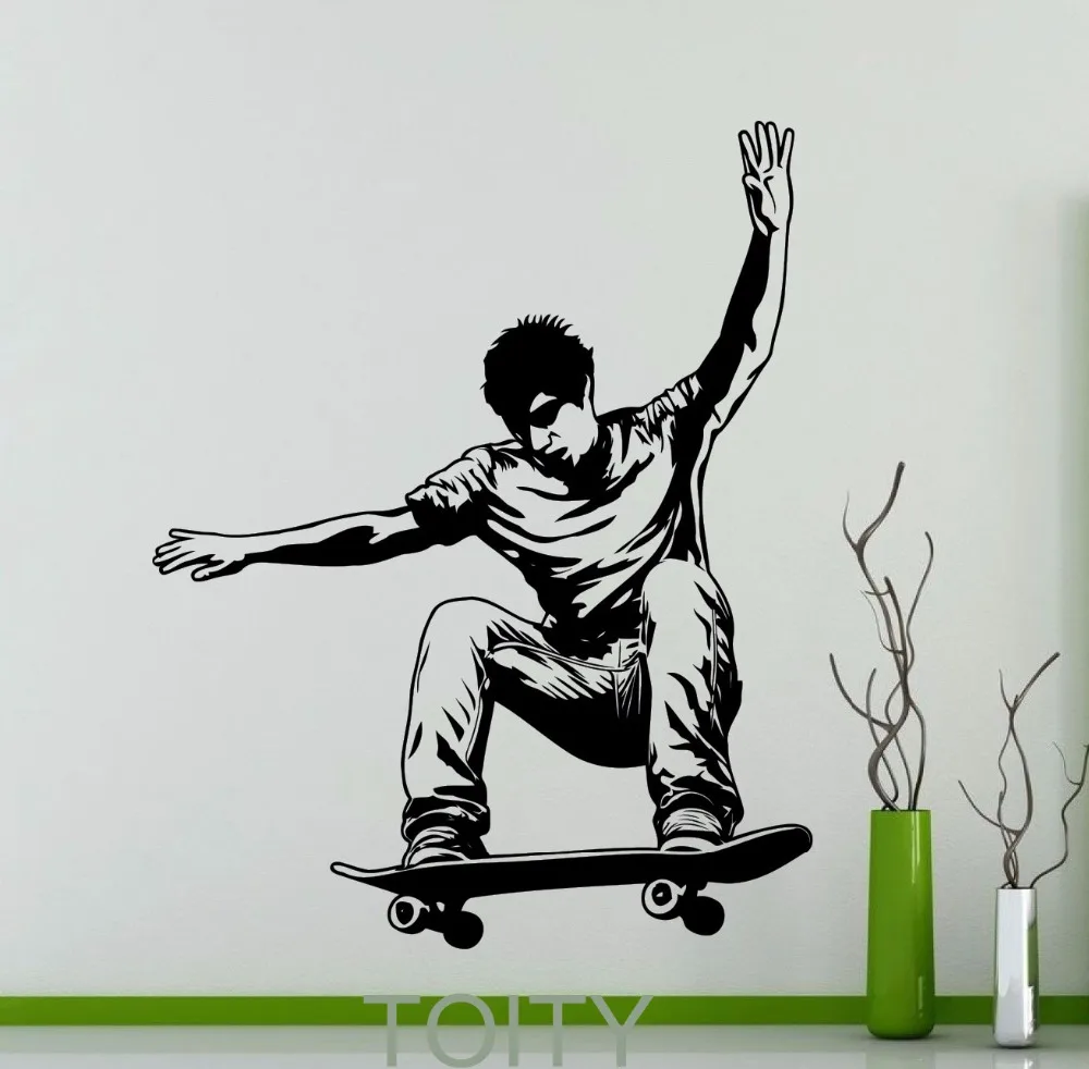Skateboarding Skateboarder Skater Wall Sticker Extreme Sports Vinyl Decal Home Room Interior Decor Teen Club Dorm Studio Mural
Skateboarding Skateboarder Skater Wall Sticker Extreme Sports Vinyl Decal Home Room Interior Decor Teen Club Dorm Studio Mural