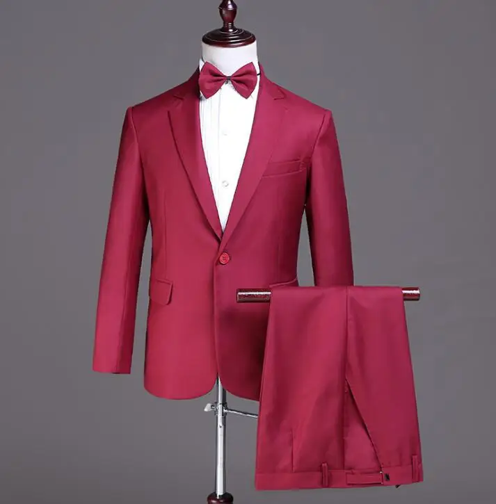 Blazer men groom suit set with pants mens wedding suits costume singer star style dance stage clothing formal dress red fashion
Blazer men groom suit set with pants mens wedding suits costume singer star style dance stage clothing formal dress red fashion