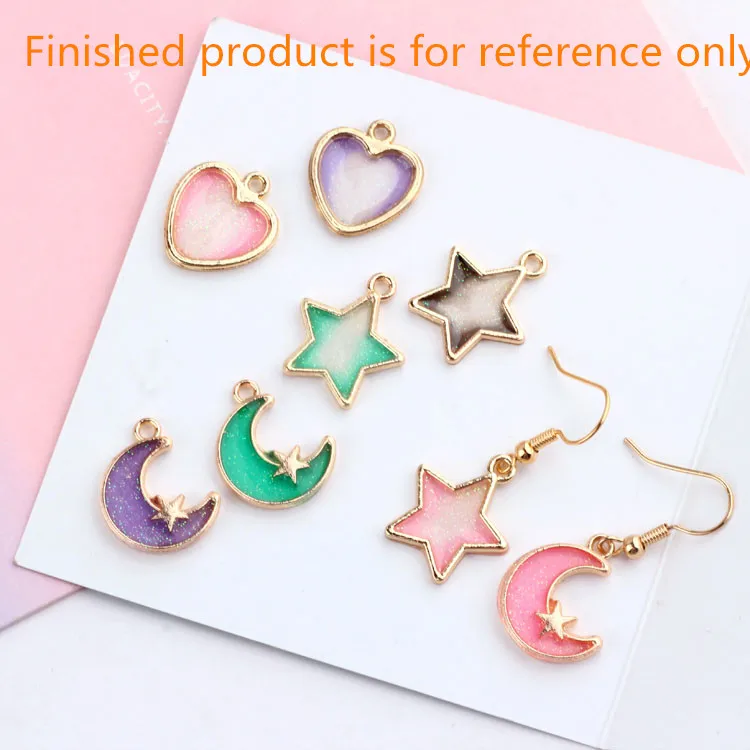 New 50pcs/lot color alloy drop oil Spray paint moon/stars/heart/pineapple shape floating locket charms diy jewelry making
New 50pcs/lot color alloy drop oil Spray paint moon/stars/heart/pineapple shape floating locket charms diy jewelry making