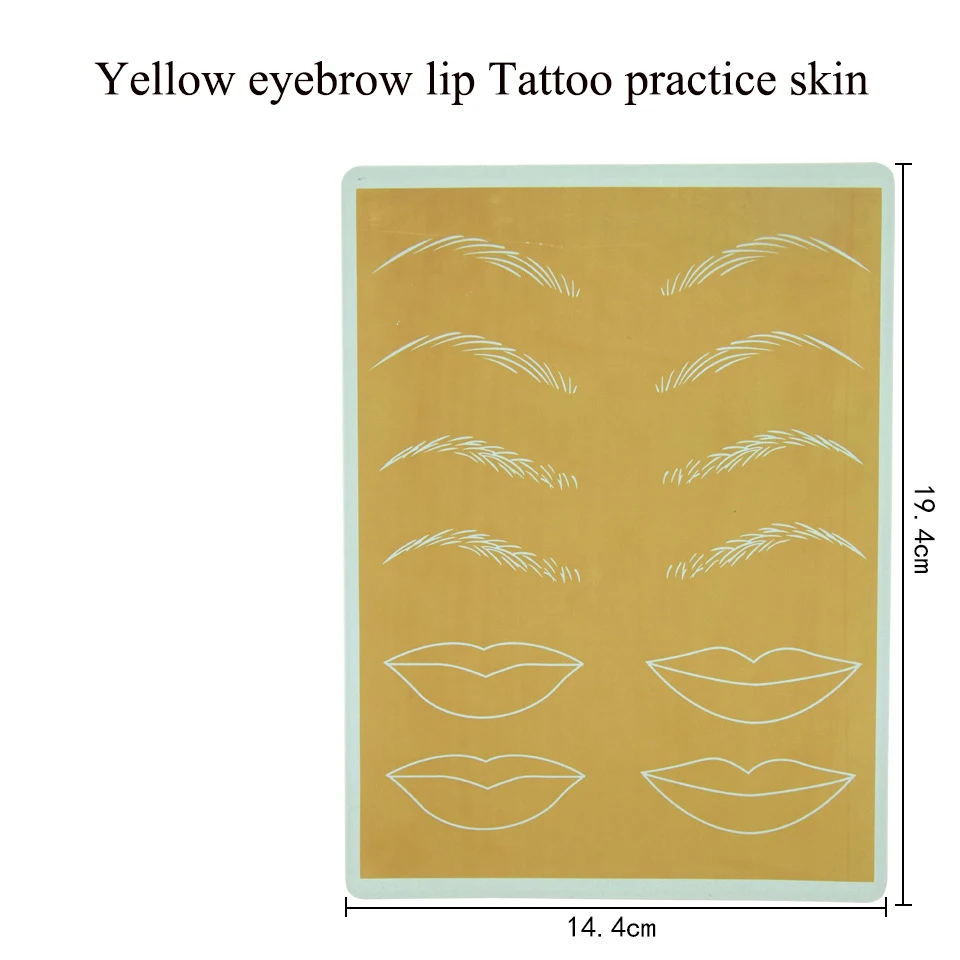 Beginners Yellow eyebrow lip Tattoo Fake False Practice Skin For Permanent Makeup Microblading
Beginners Yellow eyebrow lip Tattoo Fake False Practice Skin For Permanent Makeup Microblading