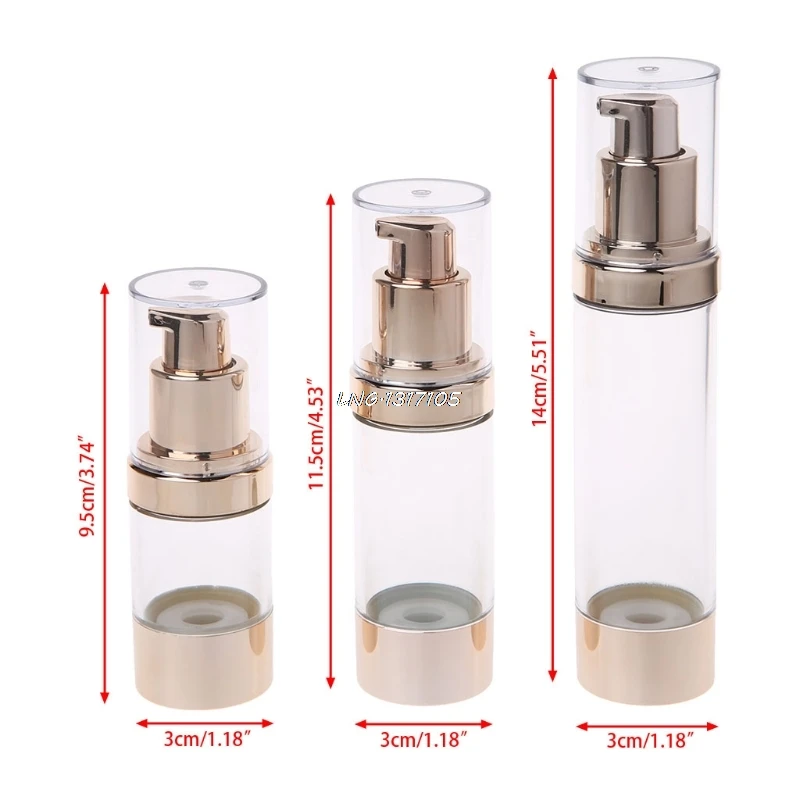 Empty Cosmetic Airless Bottle Plastic Treatment Pump Travel Bottles 15/30/50ML LNB1
Empty Cosmetic Airless Bottle Plastic Treatment Pump Travel Bottles 15/30/50ML LNB1
