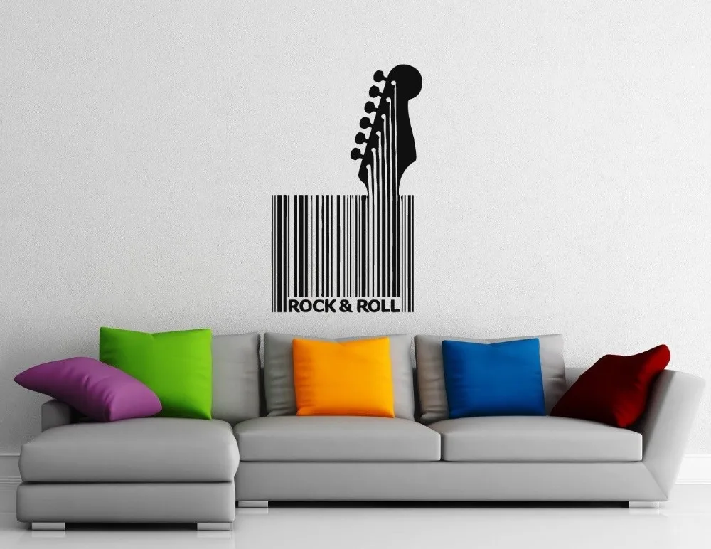 Wall Stickers Vinyl Decal Guitar Rock N Roll Music Barcode Room Decor for Window Furniture Pattern Modern Single-piece Package
Wall Stickers Vinyl Decal Guitar Rock N Roll Music Barcode Room Decor for Window Furniture Pattern Modern Single-piece Package