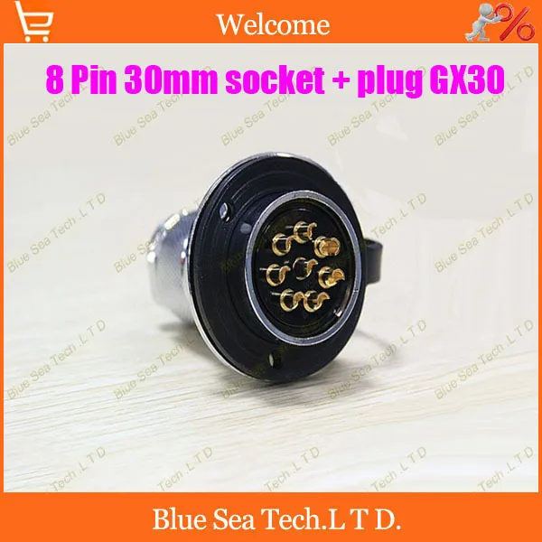 8 Pin 30mm Male&Female sets Aviation plug Connector kit GX30 Socket+Plug+WaterProof Cap,Aviation plug interface
8 Pin 30mm Male&Female sets Aviation plug Connector kit GX30 Socket+Plug+WaterProof Cap,Aviation plug interface