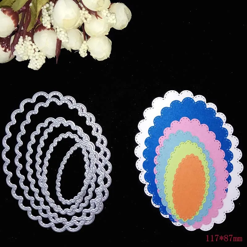 Oval Lace Scallop Stitched Metal Cutting Dies 2018 new stamps and dies for card making Scrapbooking /photo album Decorative DIY
Oval Lace Scallop Stitched Metal Cutting Dies 2018 new stamps and dies for card making Scrapbooking /photo album Decorative DIY