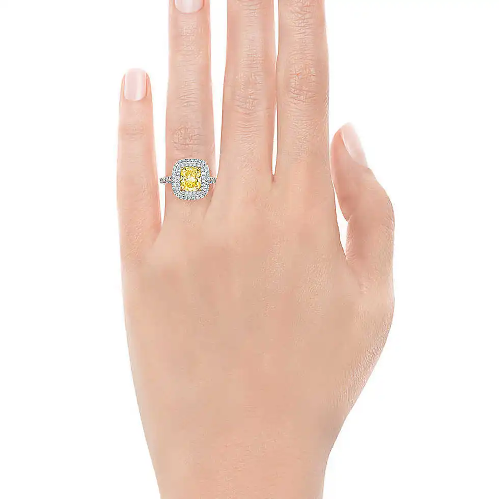 1Ct Yellow Cushion Cut Diamond Ring for Female AU750 White Gold 18K Wedding Ring Fine Jewelry Anniversary for Wife
1Ct Yellow Cushion Cut Diamond Ring for Female AU750 White Gold 18K Wedding Ring Fine Jewelry Anniversary for Wife