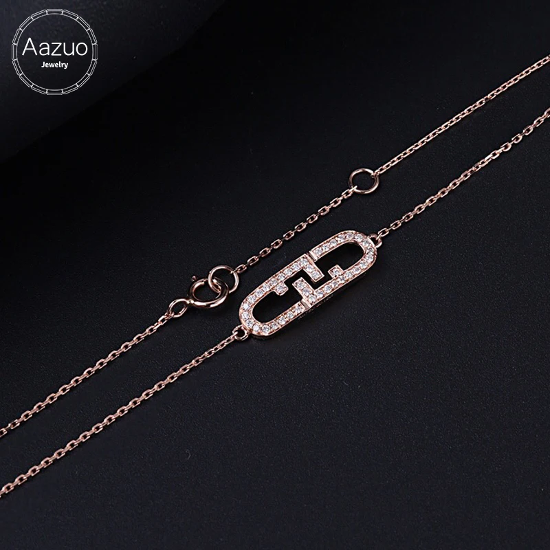 Aazuo 18K Rose Gold Bracelet Real Diamond IJ SI Au750 Ellipse gifted for Women Valentine's Day Gift Chain
Aazuo 18K Rose Gold Bracelet Real Diamond IJ SI Au750 Ellipse gifted for Women Valentine's Day Gift Chain