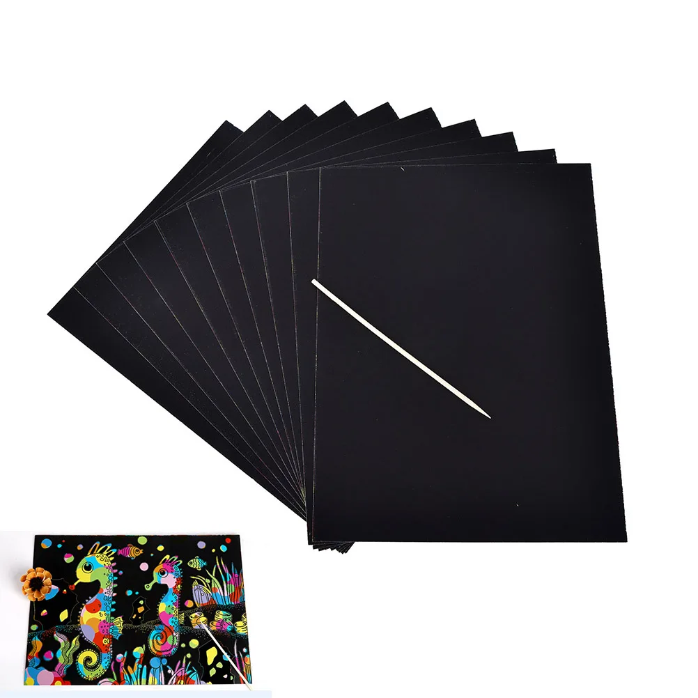 Wholesale 10 Sheets Rainbow Scratch Colourful Stencil Art Craft Engraving Paper With Pen Drawing Paper
Wholesale 10 Sheets Rainbow Scratch Colourful Stencil Art Craft Engraving Paper With Pen Drawing Paper