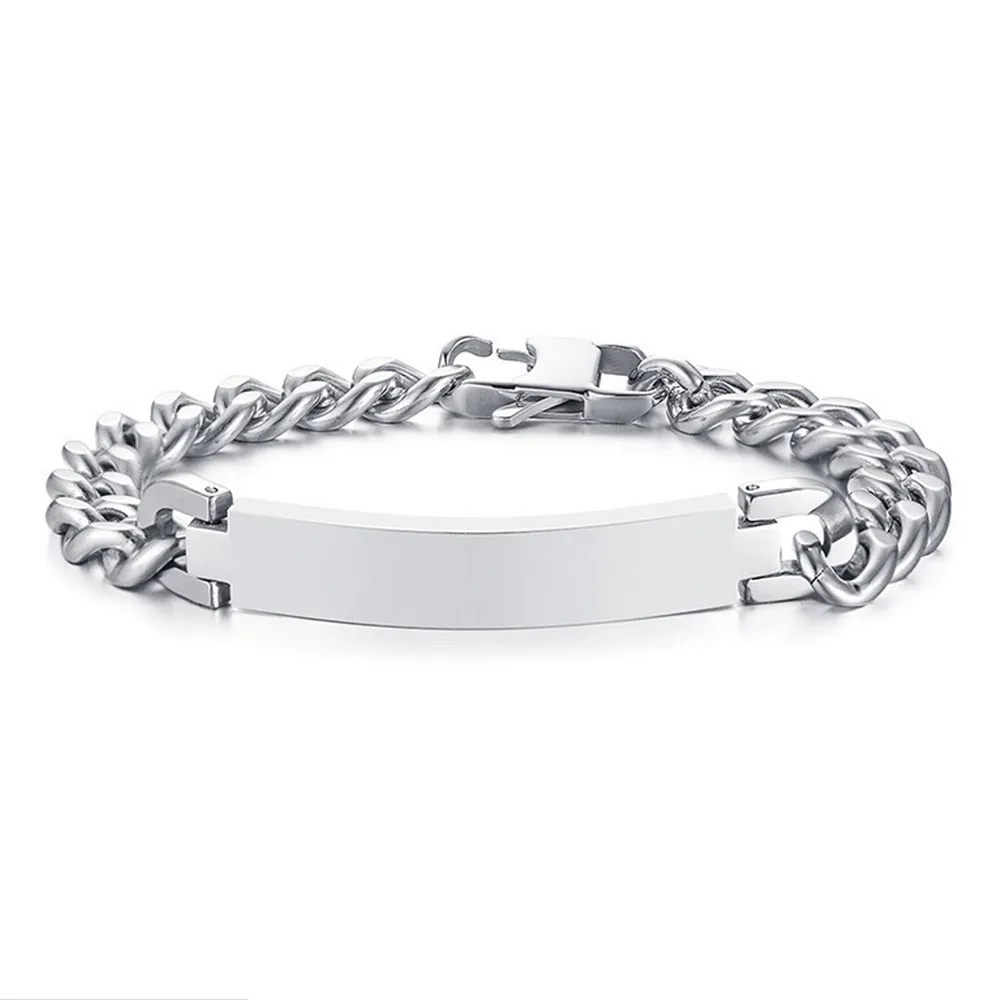 Mesinya Free Engraving Women M Titanium Stainless Steel Polished Plain Curb Chain ID Identification Bracelets
Mesinya Free Engraving Women M Titanium Stainless Steel Polished Plain Curb Chain ID Identification Bracelets